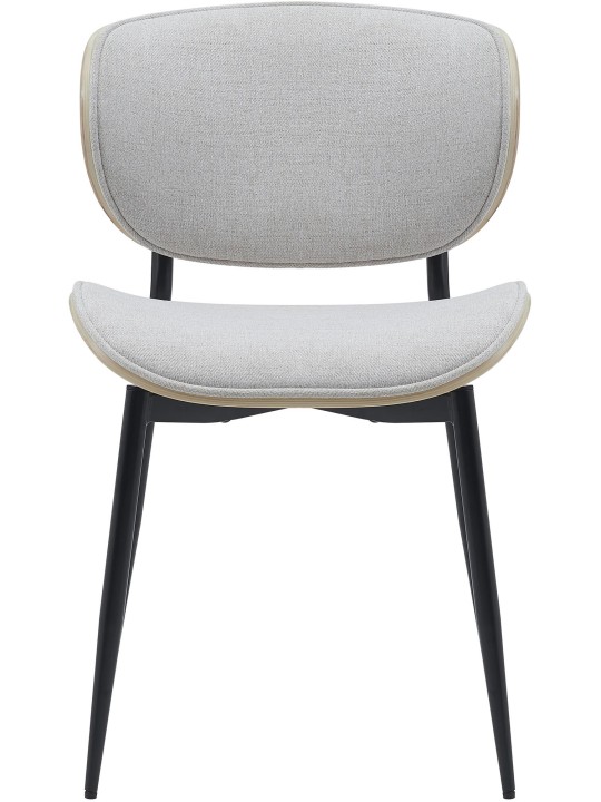 Súprava 2 jedálenských stoličiek látka Enid, prírodná/krémová