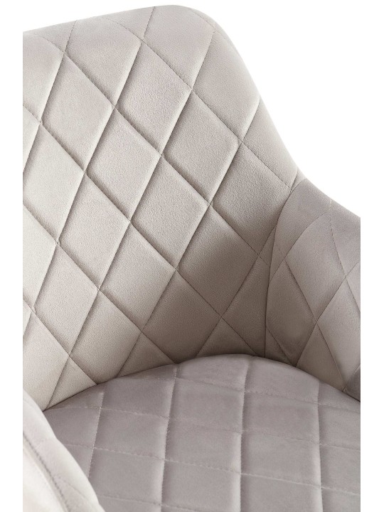 Stolička do jedálne Monett velvet B, sivá