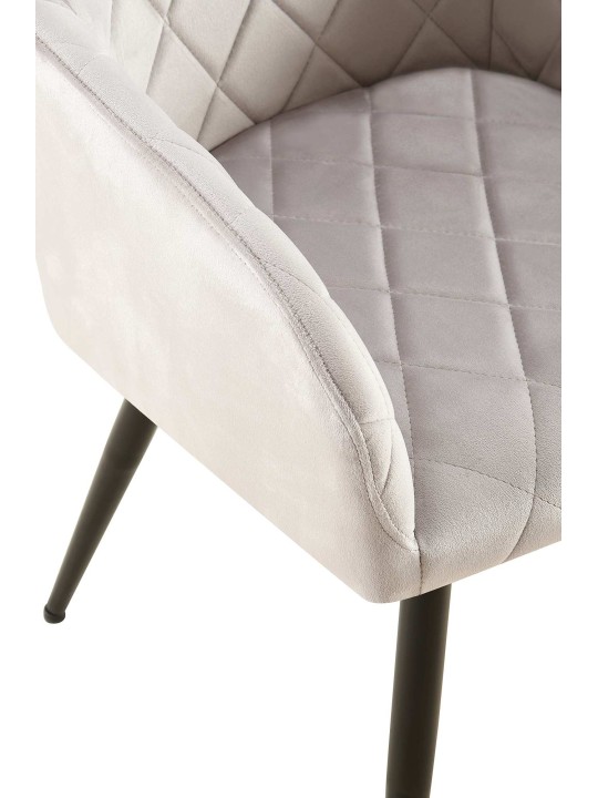 Stolička do jedálne Monett velvet B, sivá