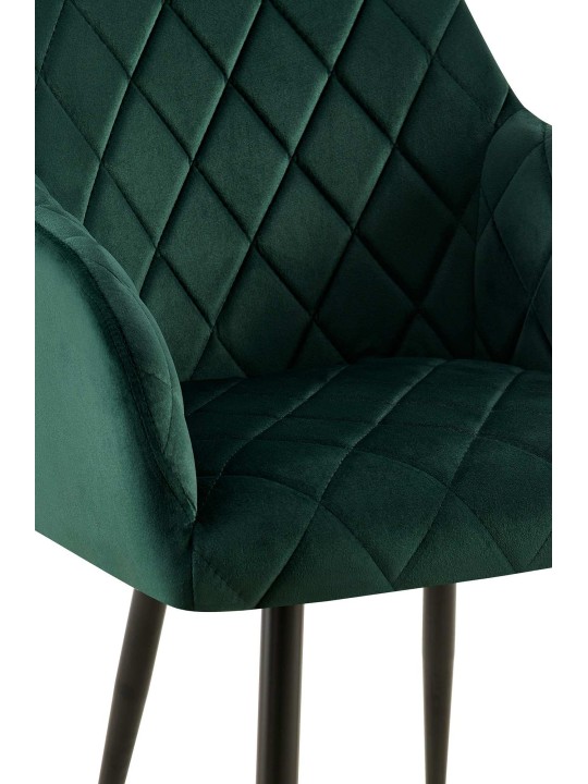Stolička do jedálne Monett velvet B, zelená