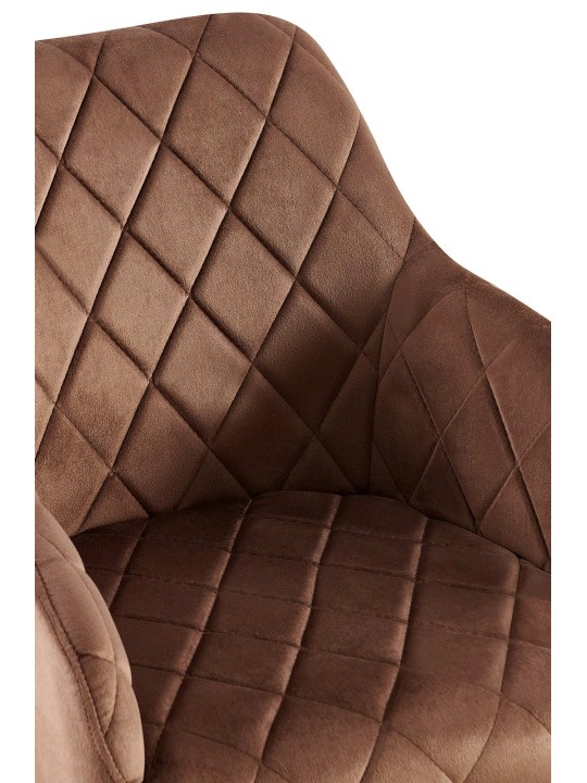 Stolička do jedálne Monett velvet B, hnedá