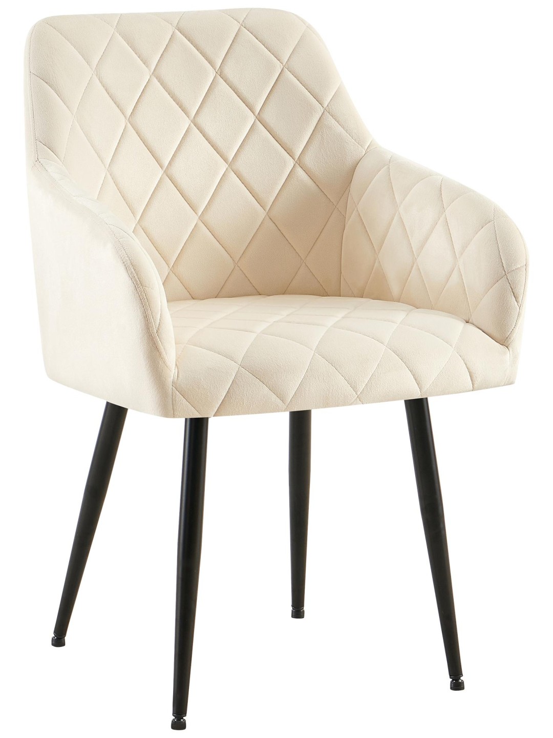 Stolička do jedálne Monett velvet B, krémová