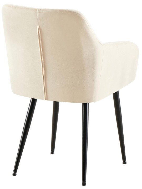 Stolička do jedálne Monett velvet B, krémová