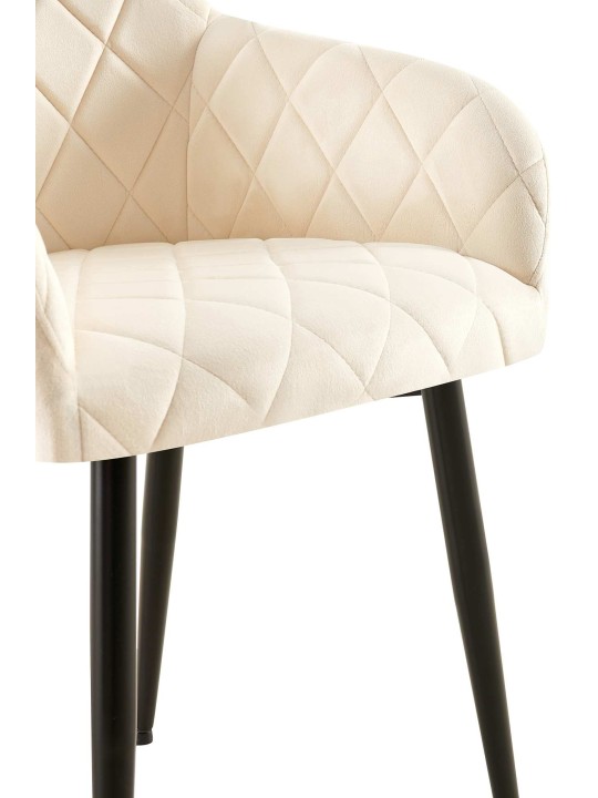 Stolička do jedálne Monett velvet B, krémová