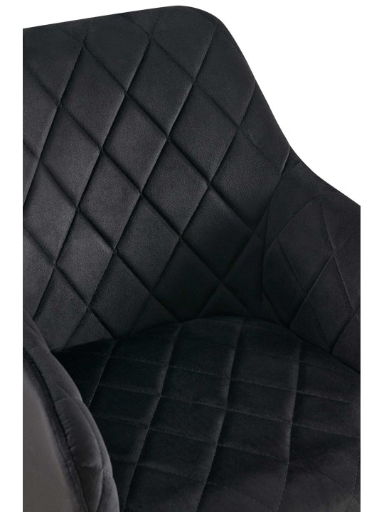 Stolička do jedálne Monett velvet B, čierna