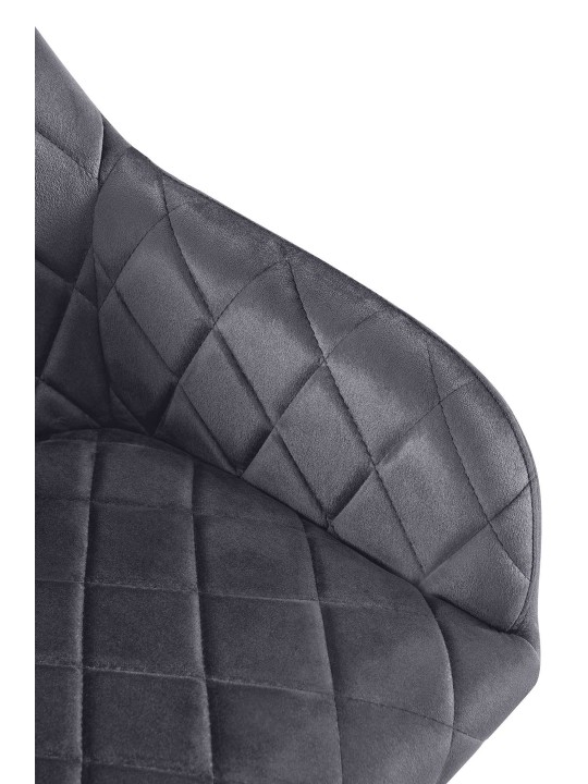 Stolička do jedálne Monett velvet G, tmavosivá