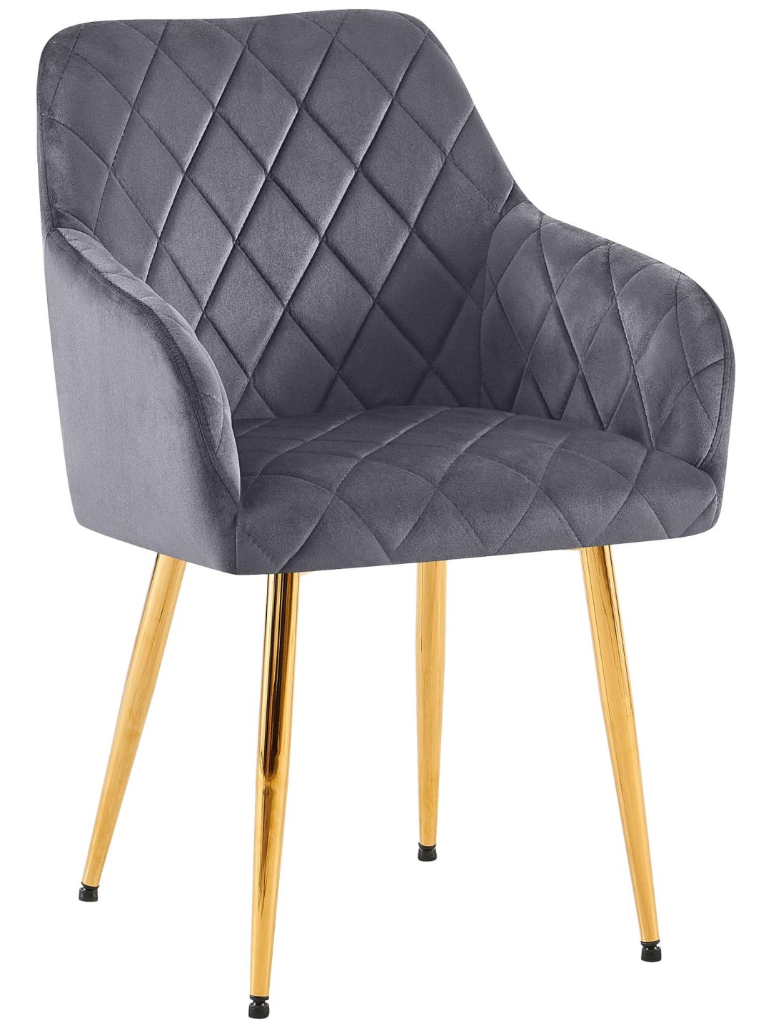 Stolička do jedálne Monett velvet G, tmavosivá