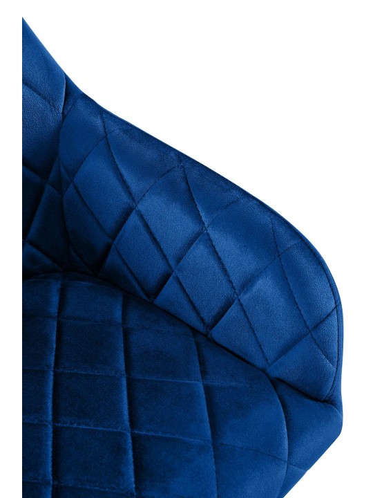 Stolička do jedálne Monett velvet G, tmavomodrá