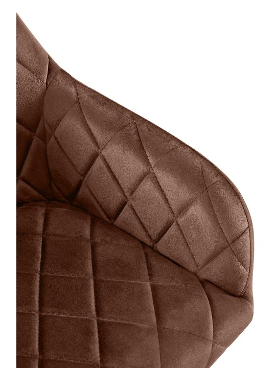 Stolička do jedálne Monett velvet G, hnedá