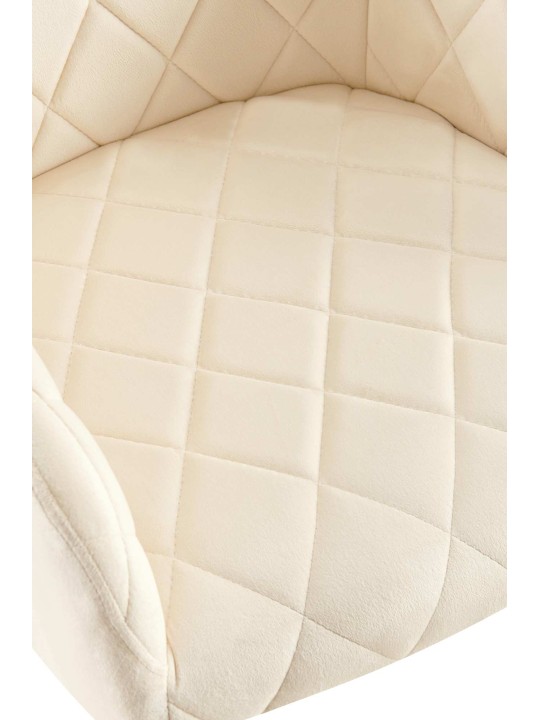 Stolička do jedálne Monett velvet G, krémová