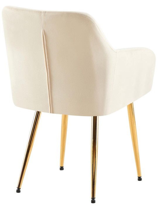 Stolička do jedálne Monett velvet G, krémová