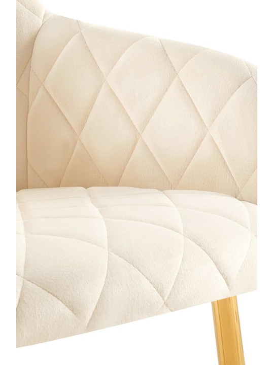 Stolička do jedálne Monett velvet G, krémová