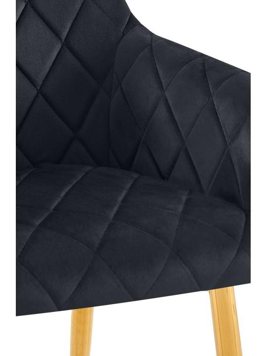 Stolička do jedálne Monett velvet G, čierna