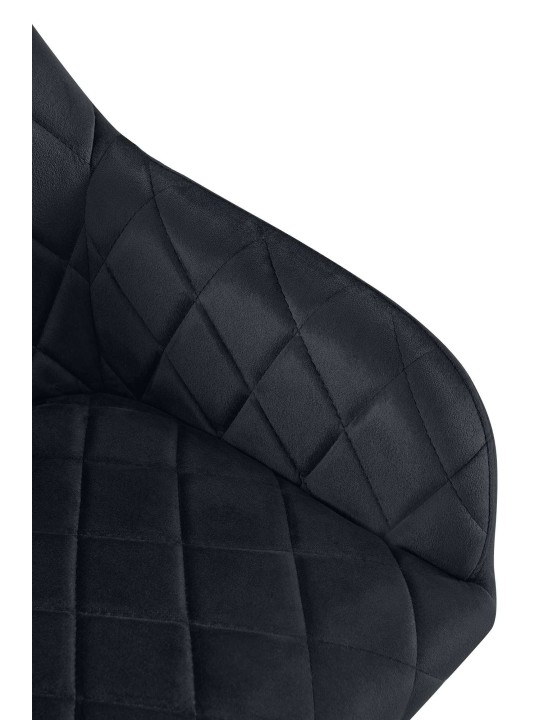 Stolička do jedálne Monett velvet G, čierna