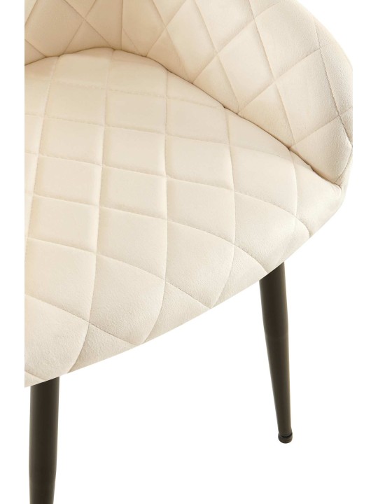 Sada 2 jedálenských stoličiek Monett velvet B, krémová