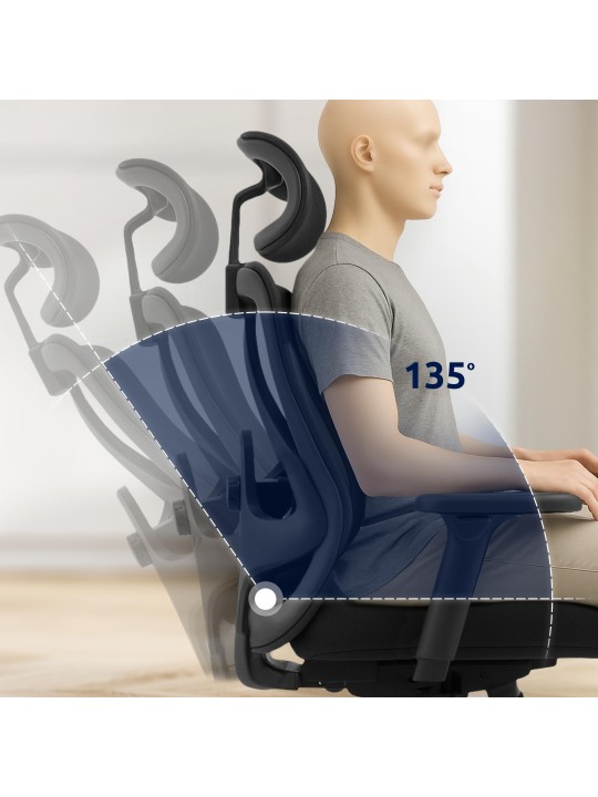 Kancelárska stolička Elisha, čierna