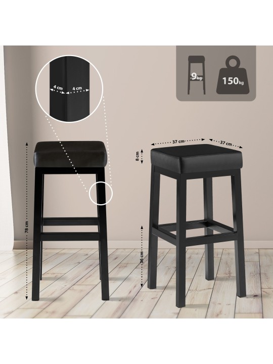 Barová stolička Taylor B80, čierna