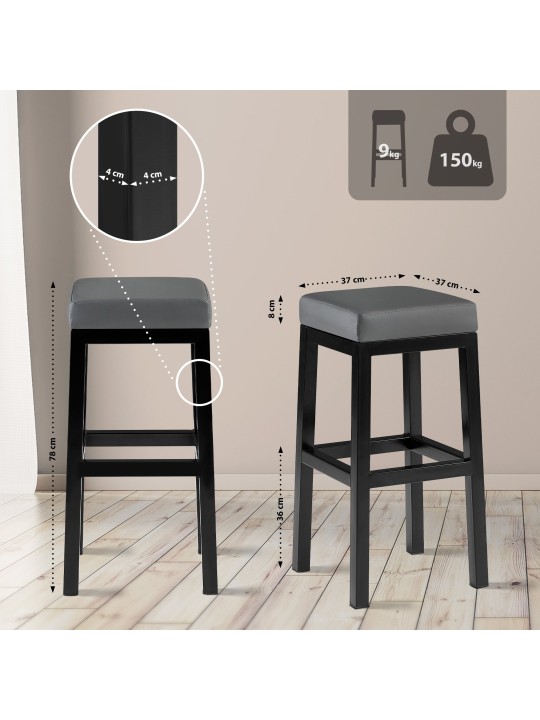Barová stolička Taylor B80, sivá