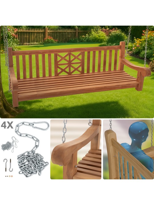 Hojdacia lavica Farm 180 cm, teak