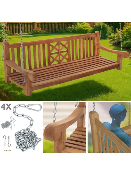 Hojdacia lavica Farm 200 cm, teak