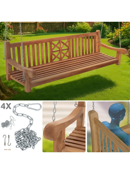 Hojdacia lavica Farm 220 cm, teak