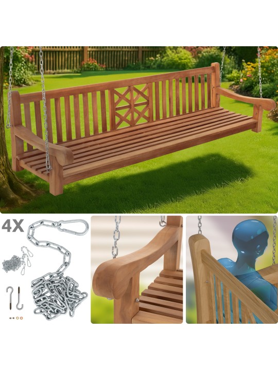 Hojdacia lavica Farm 240 cm, teak