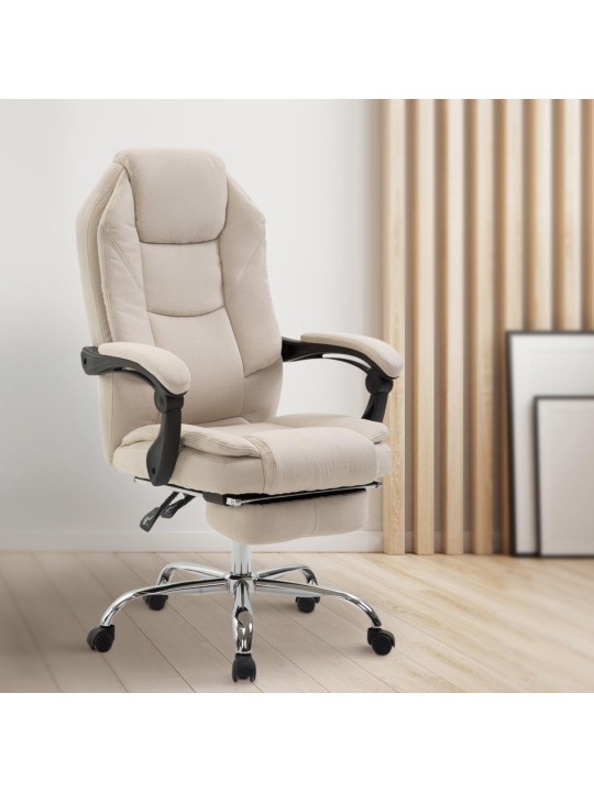 Kancelárske kreslo Castle látka, krémová