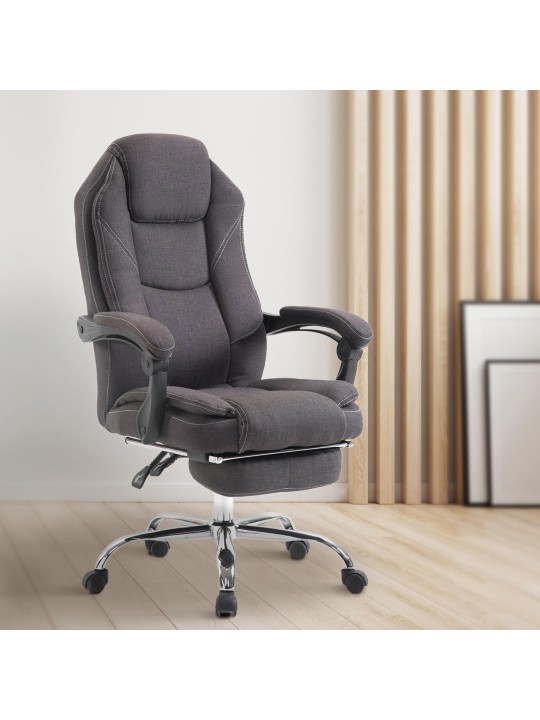 Kancelárske kreslo Castle látka, tmavosivá