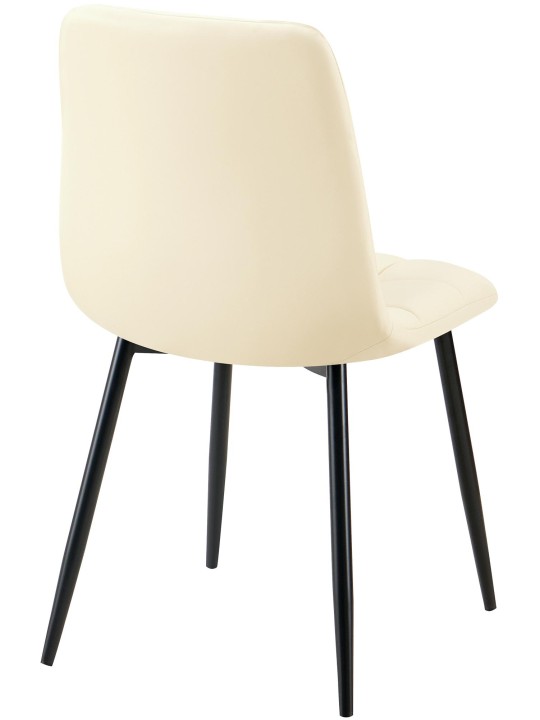 Jedálenská stolička Antibes z umelej kože, krémová
