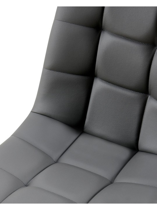 Jedálenská stolička Antibes z umelej kože, tmavosivá