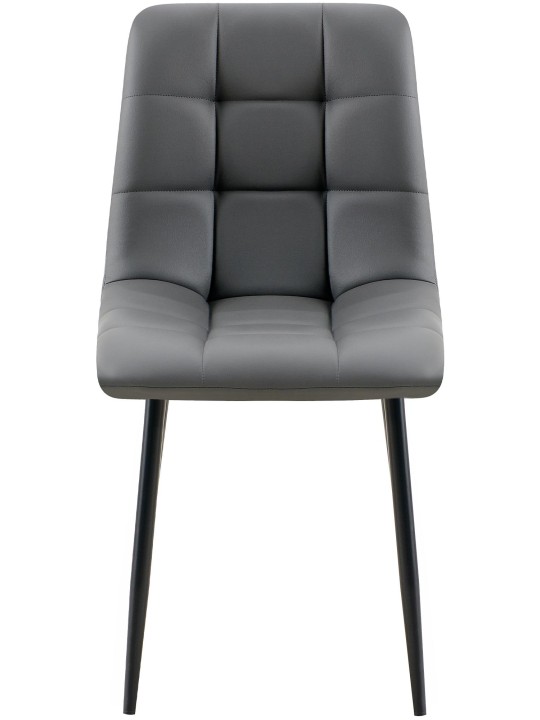 Jedálenská stolička Antibes z umelej kože, tmavosivá