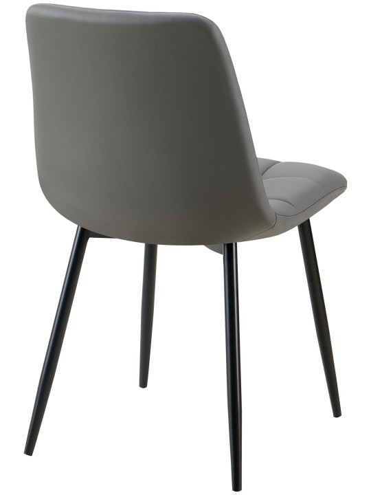 Jedálenská stolička Antibes z umelej kože, tmavosivá