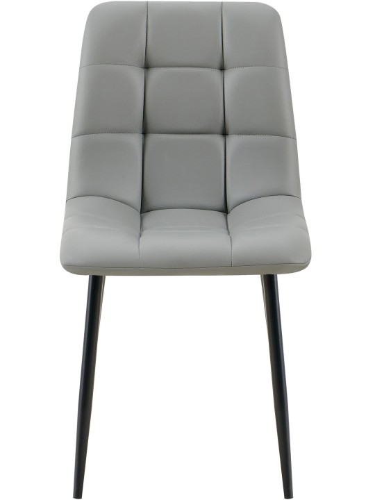 Jedálenská stolička Antibes z umelej kože, svetlosivá