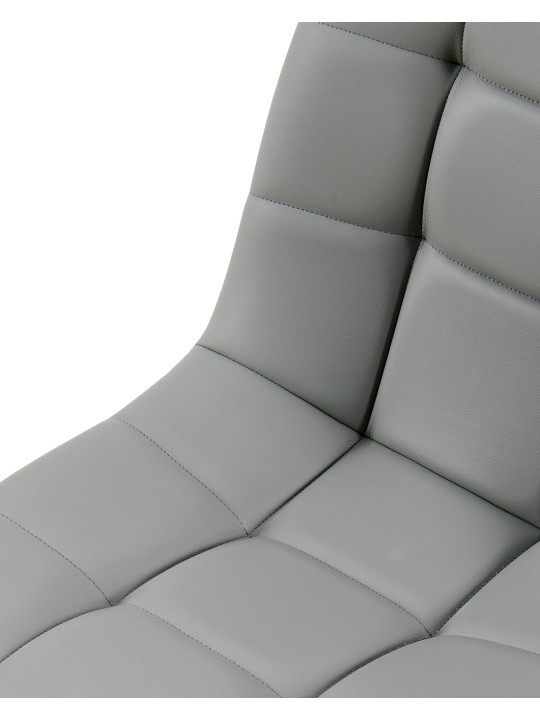 Jedálenská stolička Antibes z umelej kože, svetlosivá