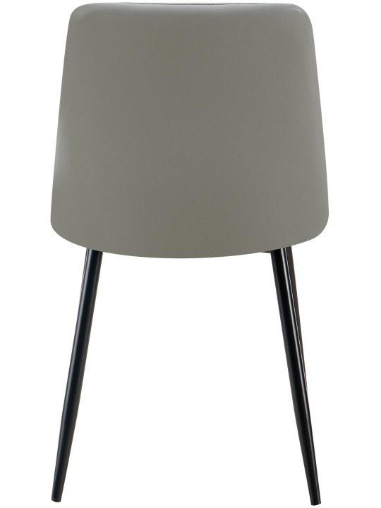 Jedálenská stolička Antibes z umelej kože, svetlosivá