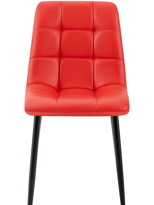 Jedálenská stolička Antibes z umelej kože, červená