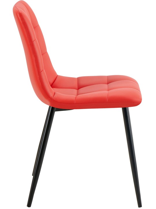 Jedálenská stolička Antibes z umelej kože, červená