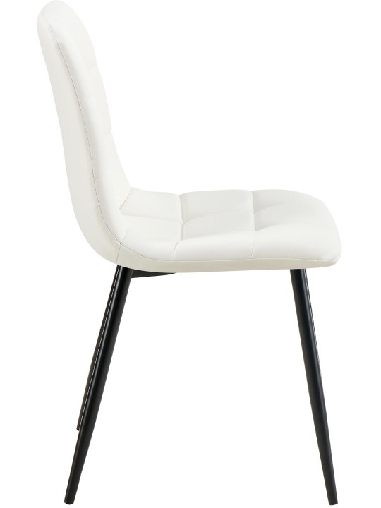 Jedálenská stolička Antibes z umelej kože, biela