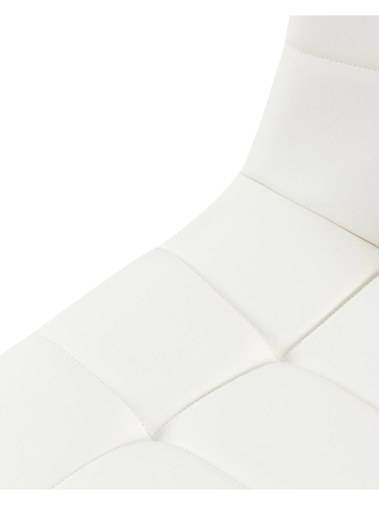 Jedálenská stolička Antibes z umelej kože, biela