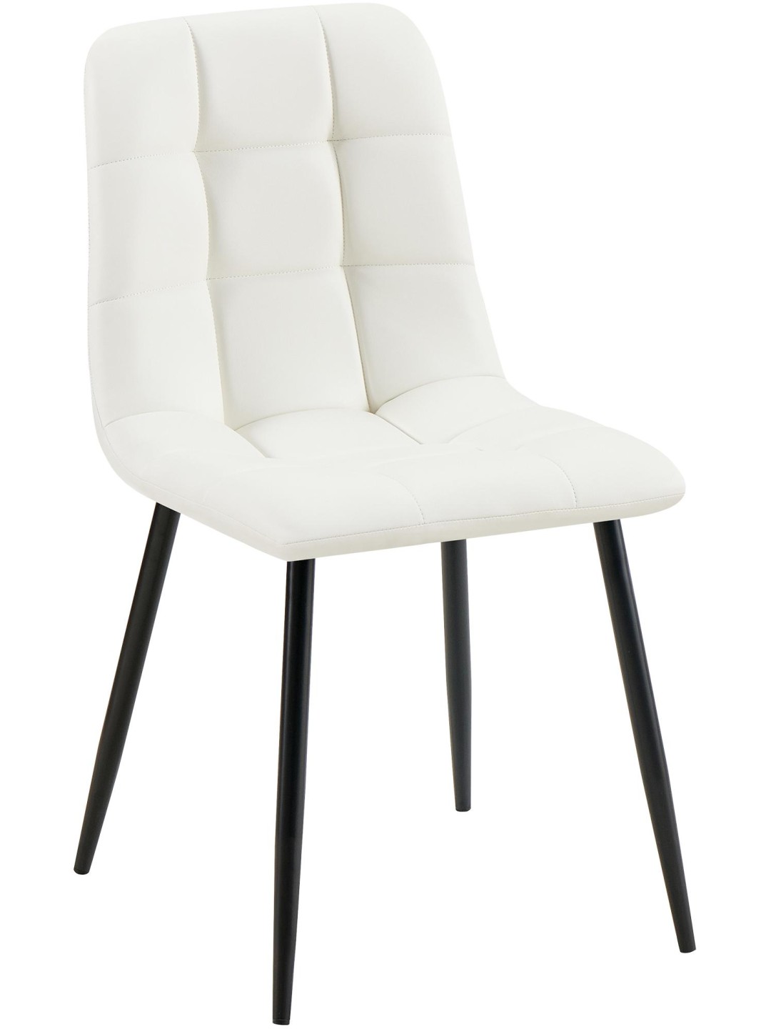 Jedálenská stolička Antibes z umelej kože, biela