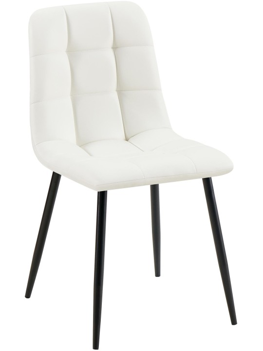 Jedálenská stolička Antibes z umelej kože, biela