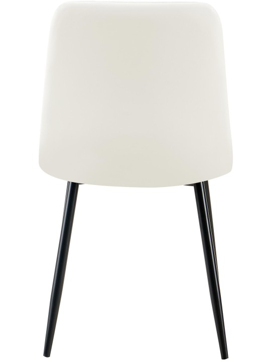 Jedálenská stolička Antibes z umelej kože, biela