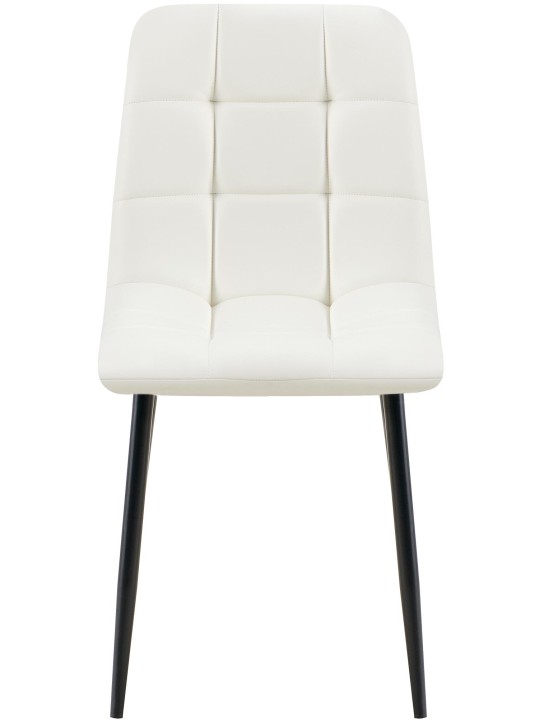 Jedálenská stolička Antibes z umelej kože, biela