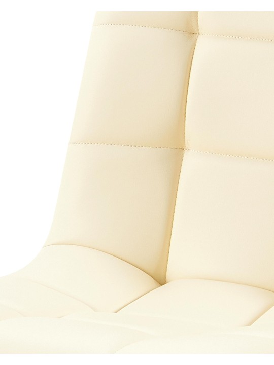 Jedálenská stolička Antibes z umelej kože, krémová