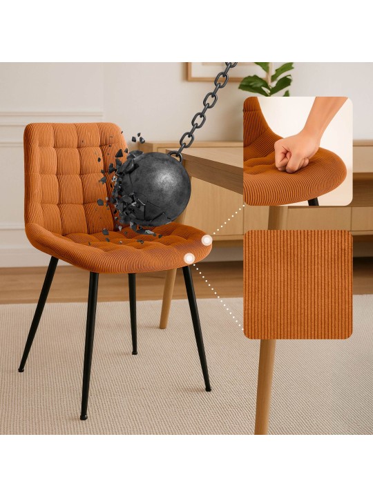 Jedálenská stolička Sardna Cord, oranžová