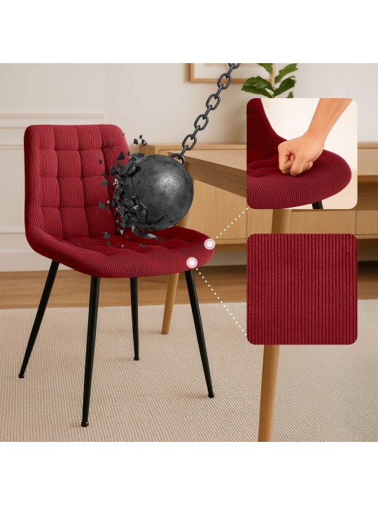 Jedálenská stolička Sardna Cord, bordeaux