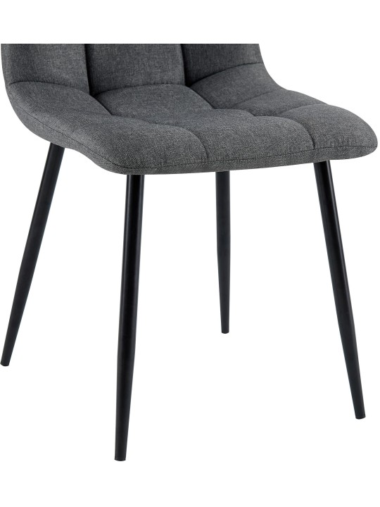 Jedálenská stolička Antibes látka, tmavosivá