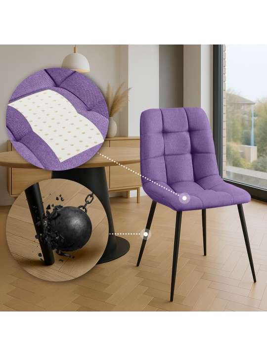 Jedálenská stolička Antibes látka, fialová