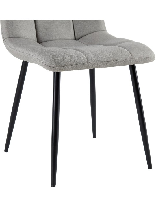 Jedálenská stolička Antibes látka, svetlosivá