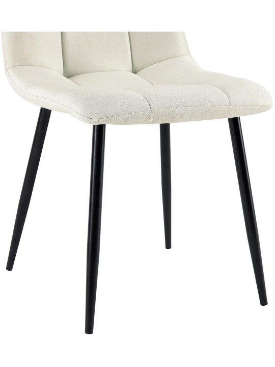 Sada 4 jedálenských stoličiek látka Antibes, krémová